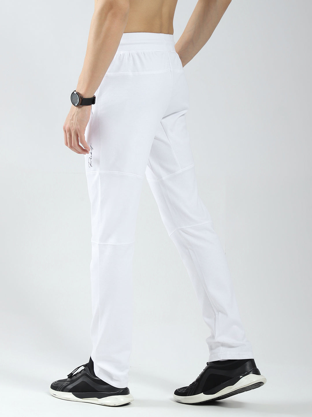 Rock.it Men White Solid Regular Fit Lower