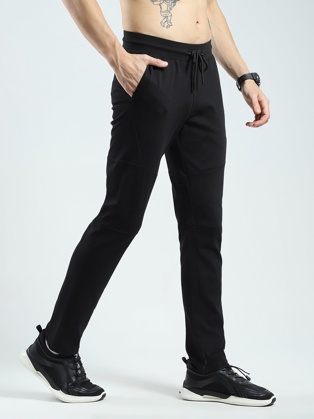 Rock.it Men Black Solid Regular Fit Lower