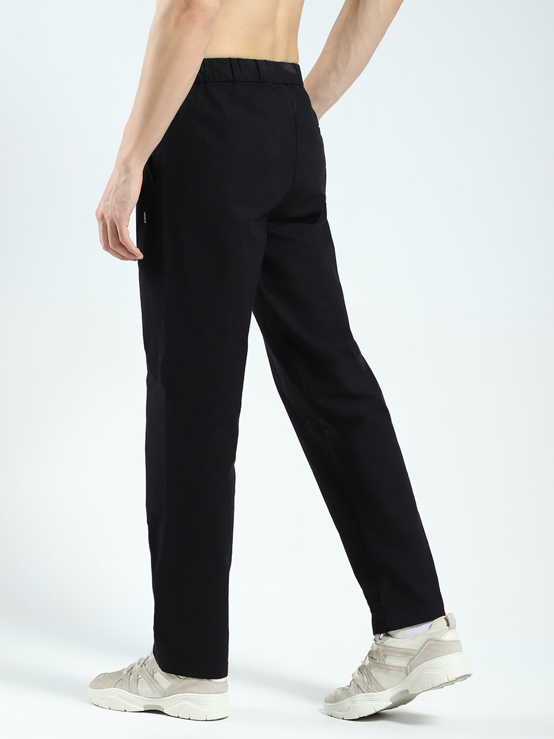Rock.it Men Black Solid Regular Fit Lower