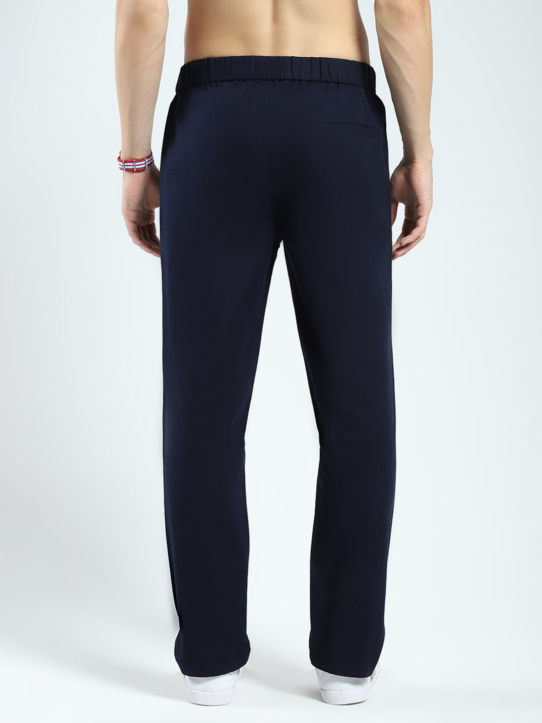 Rock.it Men Navy Blue Solid Regular Fit Lower