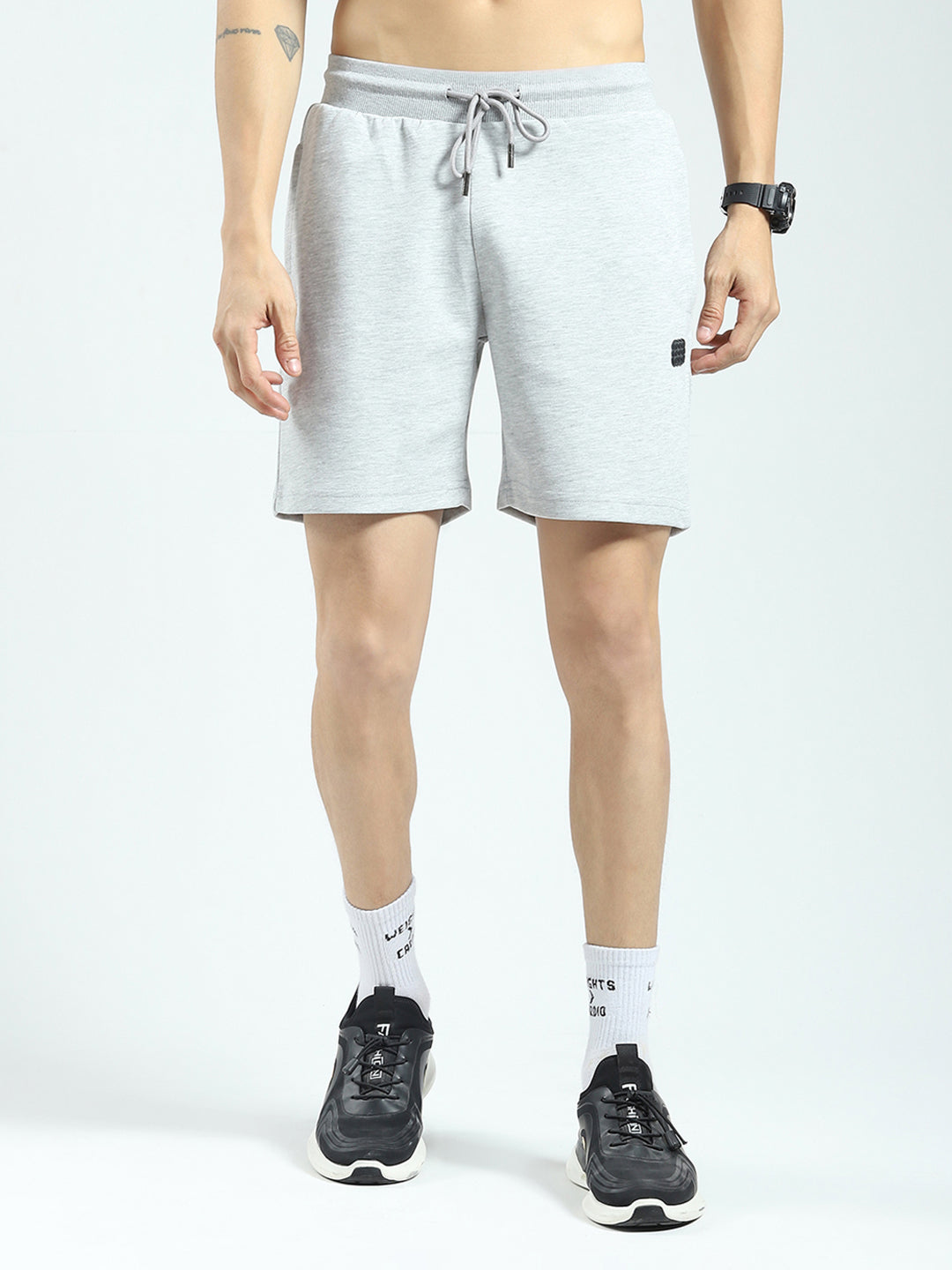Rock.it Men Grey Solid Regular Fit Shorts