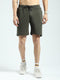 Rock.it Men Olive Solid Regular Fit Shorts