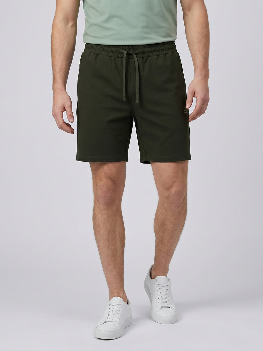 Rock.it Men Olive Solid Smart Fit Shorts