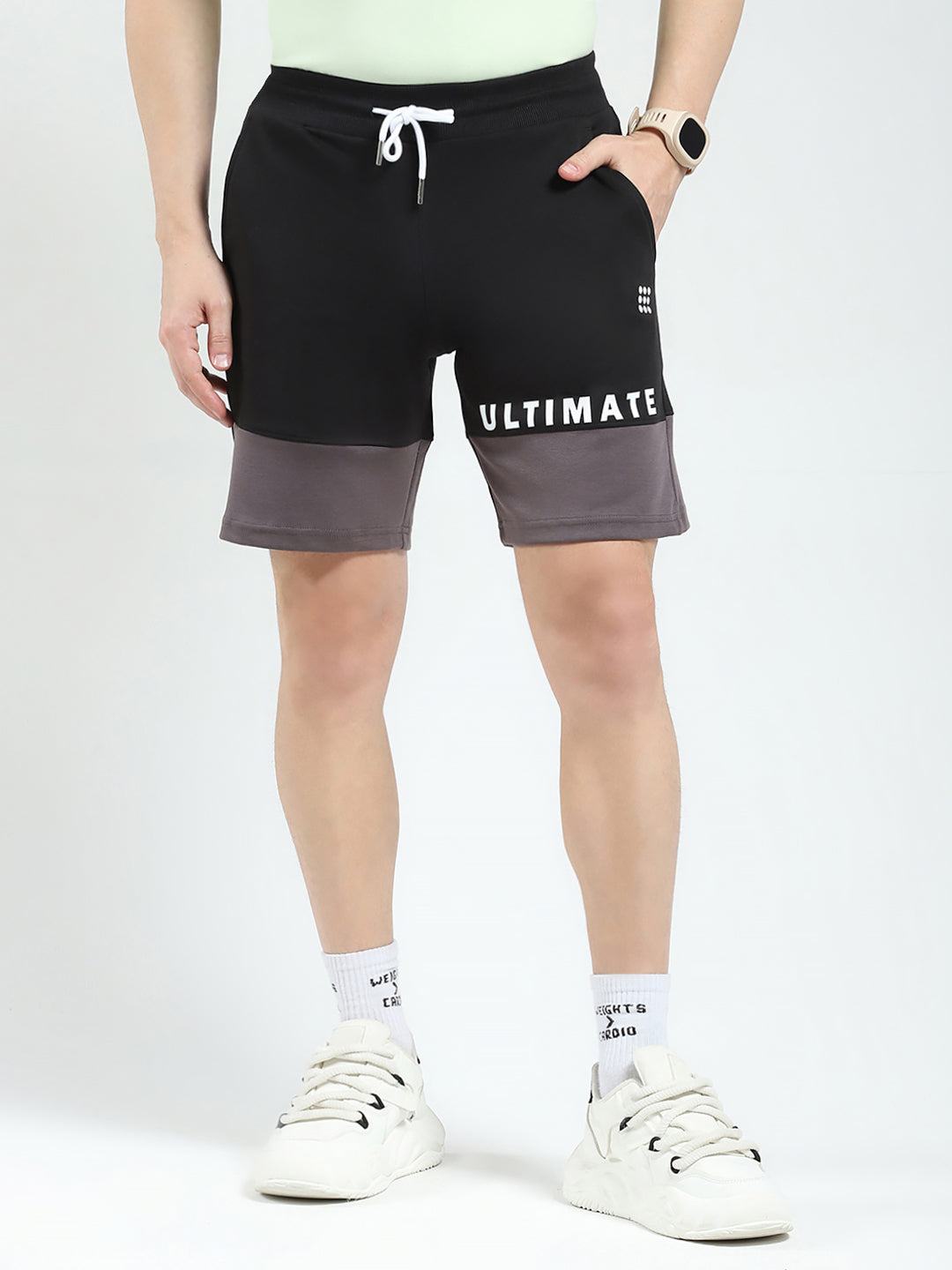 Rock.it Men Black Printed Regular Fit Shorts