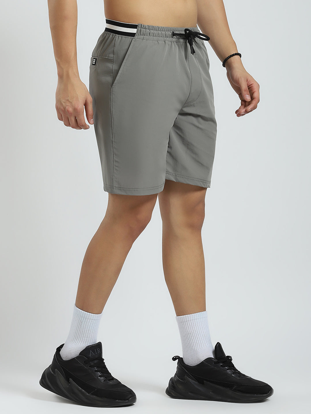 Rock.it Men Grey Solid Regular Fit Short