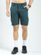 Rock.it Men Teal Blue Solid Regular Fit Shorts
