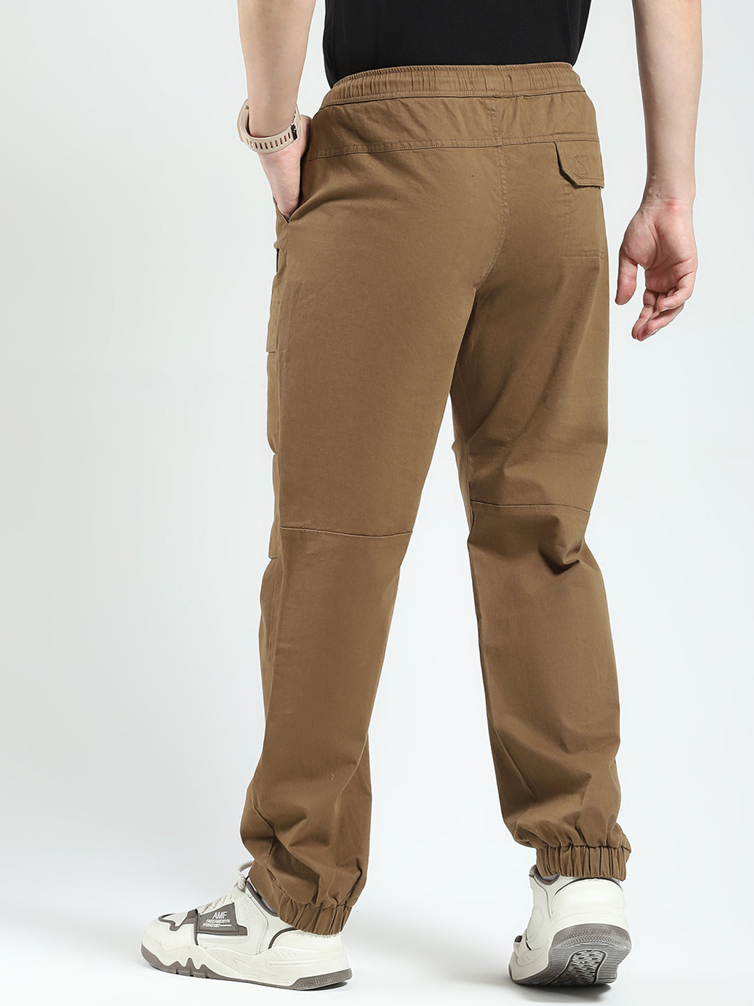 Rock.it Men Brown Solid Straight Fit Cargo