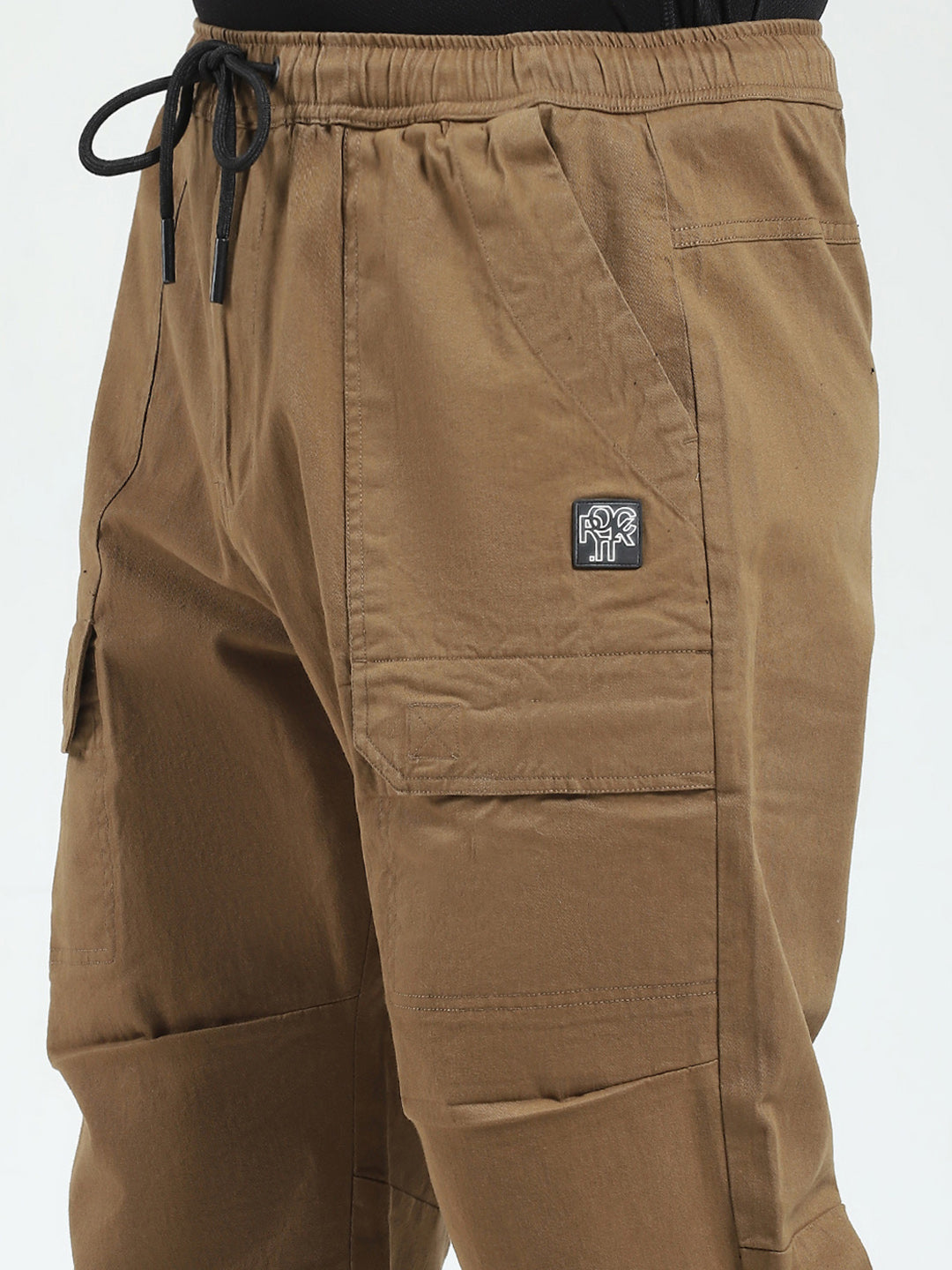 Rock.it Men Brown Solid Straight Fit Cargo