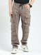 Rock.it Men Grey Solid Straight Fit Cargo
