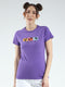 Rock.it Women Purple Printed Round Neck Half Sleeve Top