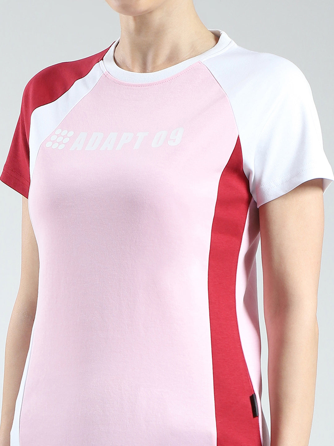 Rock.it Women Pink Printed Round Neck Half Sleeve Top