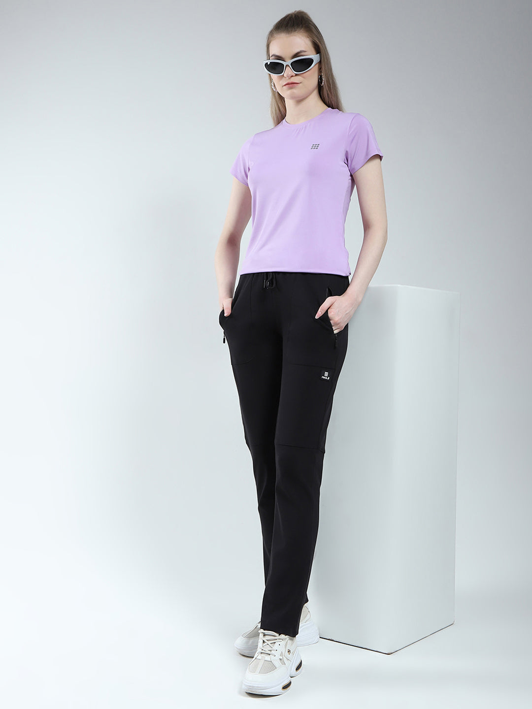 Rock.it Women Black Solid Regular Fit Lower