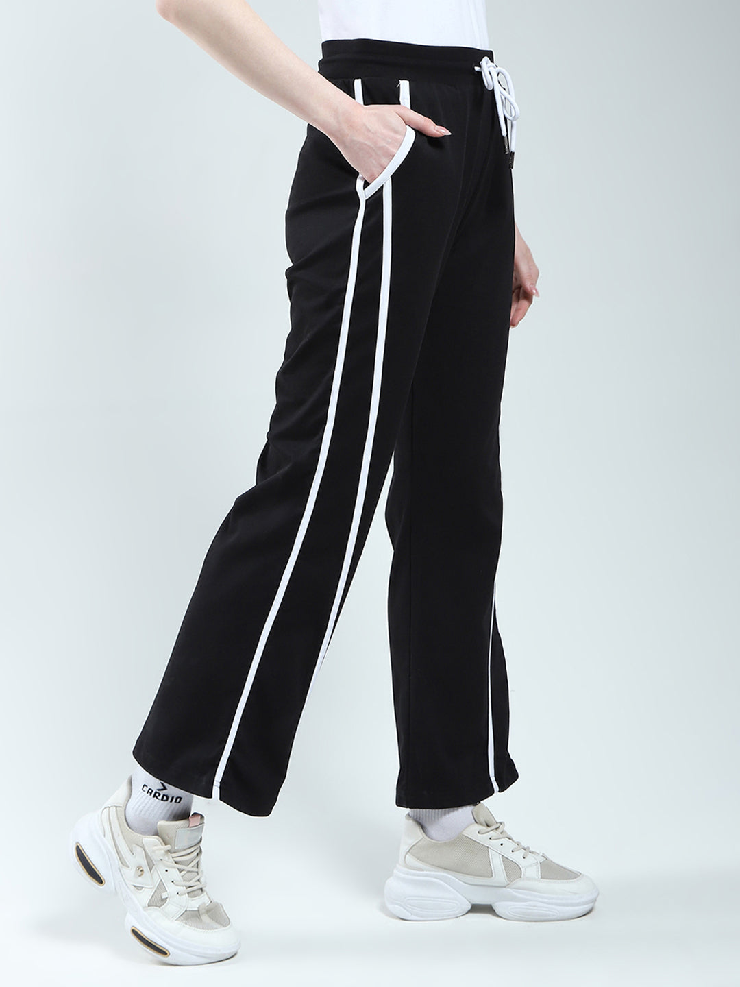 Rock.it Women Black Solid Regular Fit Lower