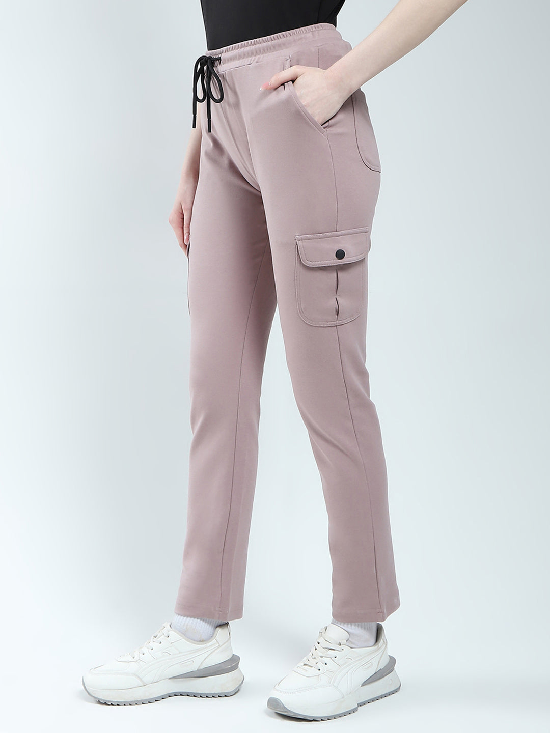 Rock.it Women Beige Solid Regular Fit Lower