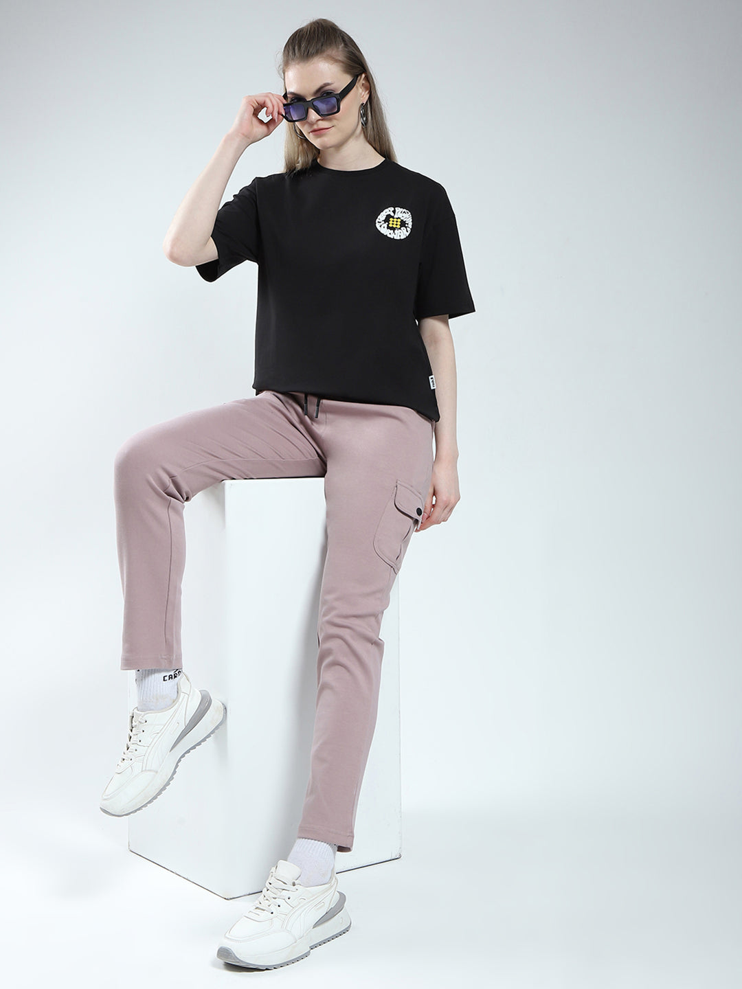 Rock.it Women Beige Solid Regular Fit Lower