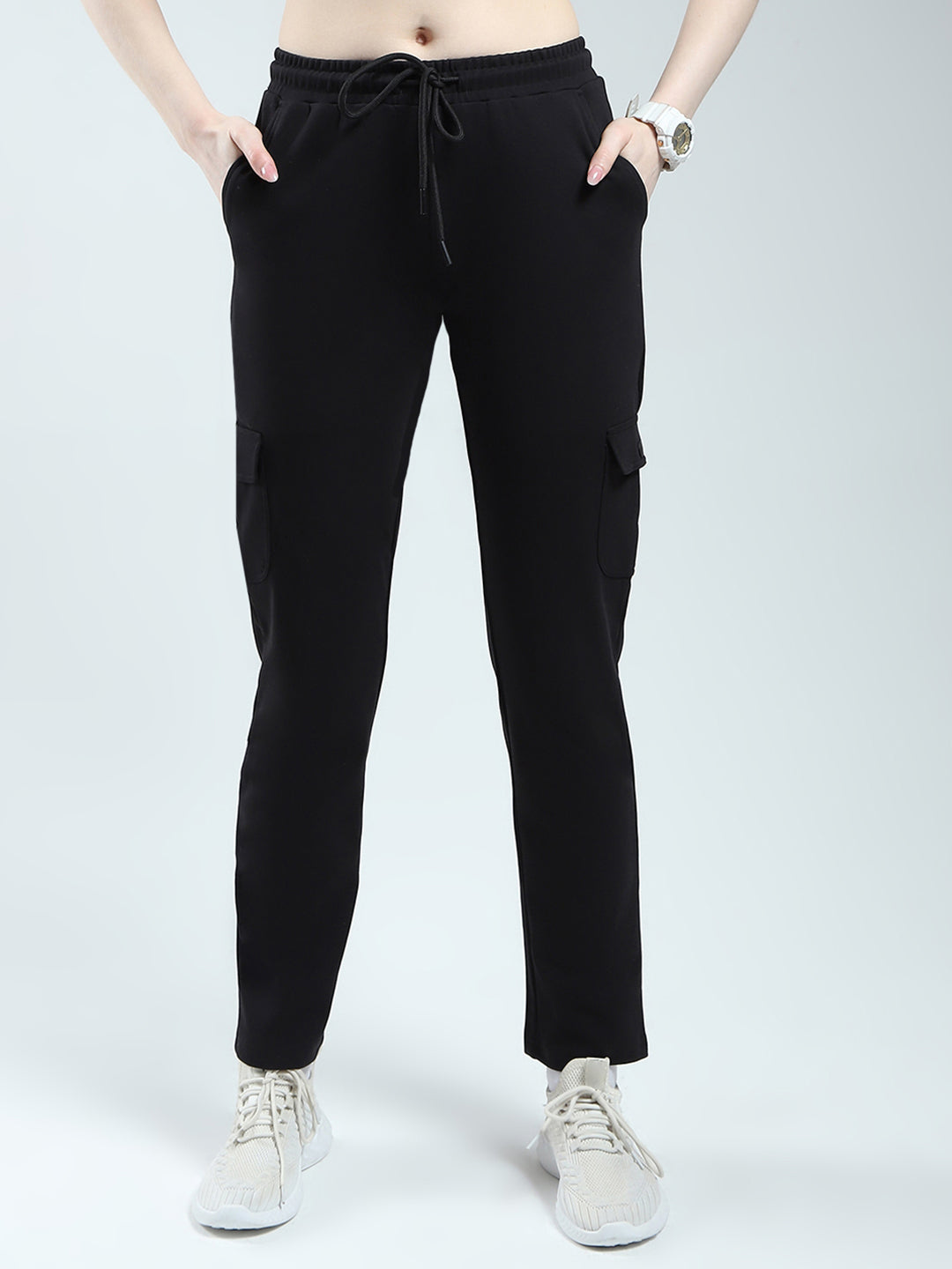 Rock.it Women Black Solid Regular Fit Lower
