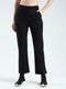 Rock.it Women Black Solid Regular Fit Pant