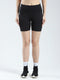 Rock.it Women Black Solid Regular Fit Shorts