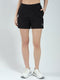 Rock.it Women Black Solid Regular Fit Short