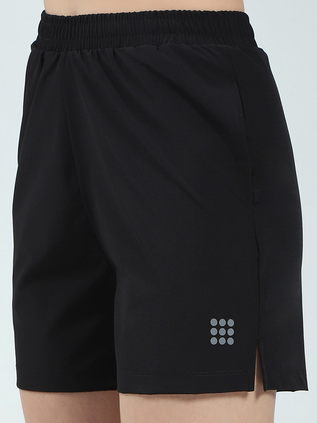 Rock.it Women Black Solid Regular Fit Short