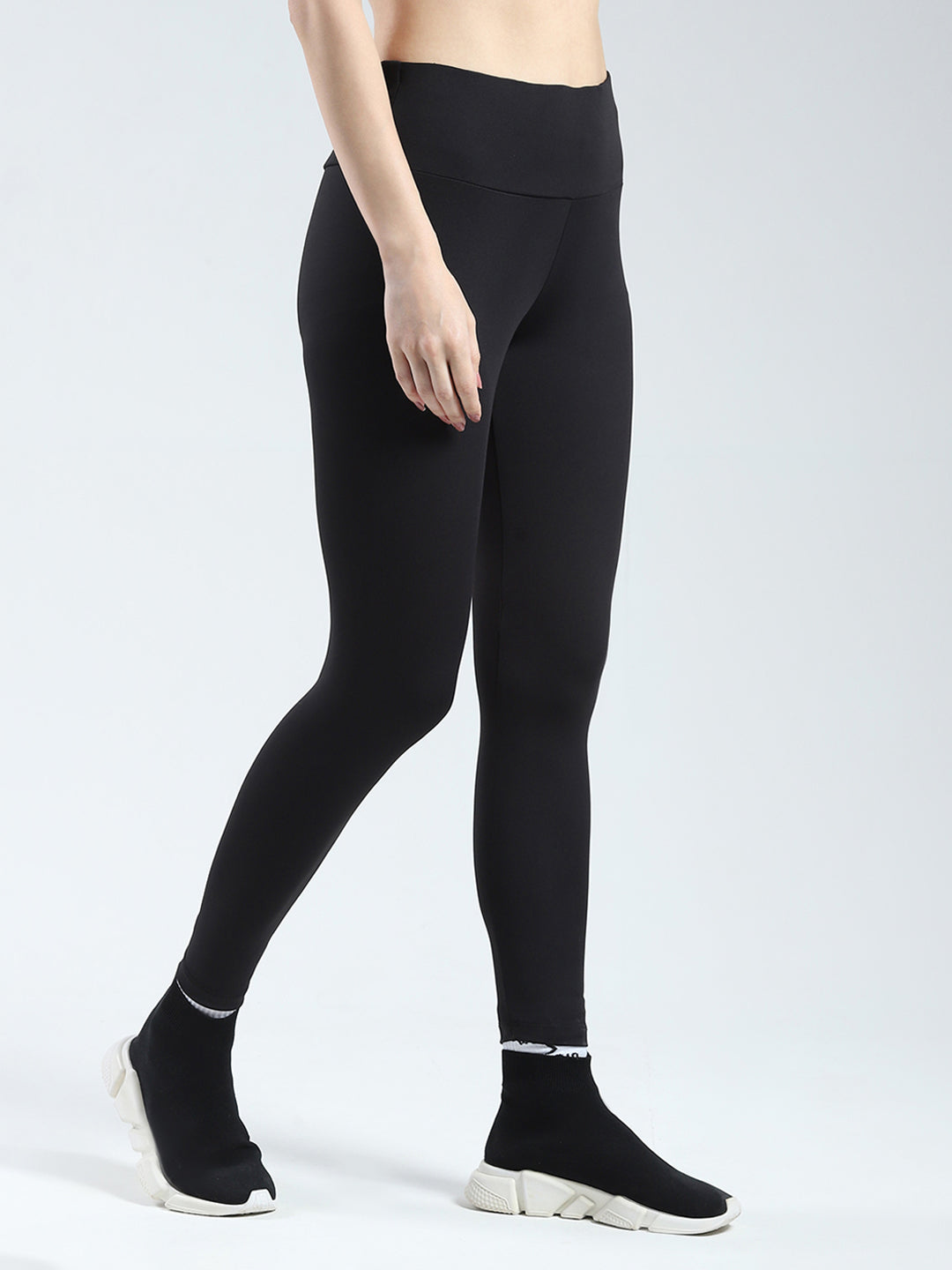 Rock.it Women Black Solid Regular Fit Legging