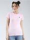 Rock.it Women Pink Solid Round Neck Half Sleeve Top