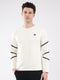 Rock.it Men Off White Solid Round Neck Full Sleeve Winter T-Shirt