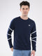 Rock.it Men Navy Blue Solid Round Neck Full Sleeve Winter T-Shirt