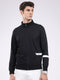 Rock.it Men Black Solid Mock Neck Full Sleeve Sweatshirt