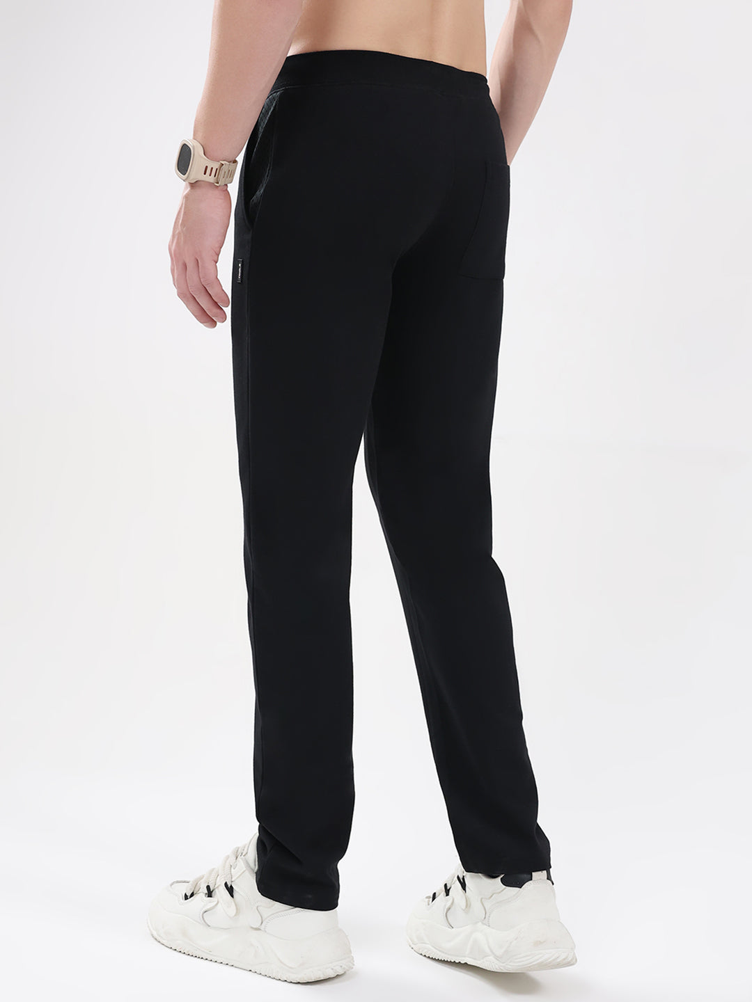 Rock.it Men Black Solid Regular Fit Winter Lower