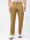 Rock.it Men Mustard Solid Straight Fit Cargo