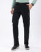 Rock.it Men Black Solid Regular Fit Cargo