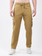 Rock.it Men Mustard Solid Regular Fit Cargo
