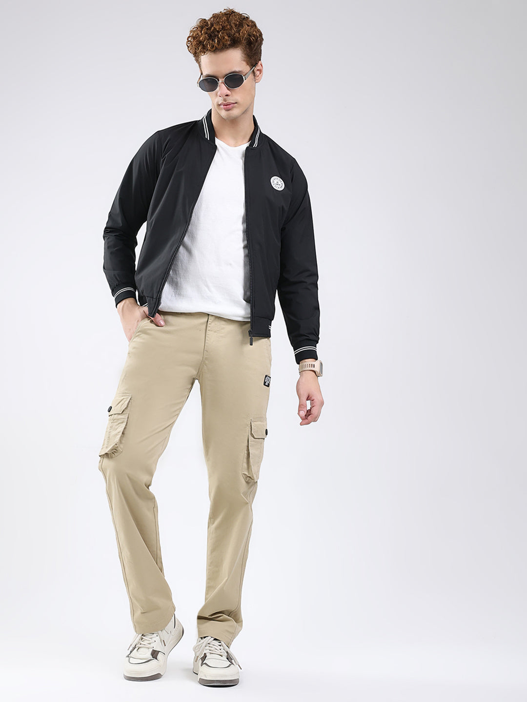 Rock.it Men Black Solid Band Neck Full Sleeve Jacket