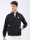 Rock.it Men Black Solid Mock Neck Full Sleeve Jacket