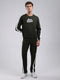Rock.it Men Olive Printed Round Neck Full Sleeve Winter Tracksuit