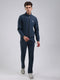Rock.it Men Teal Blue Solid Round Neck Full Sleeve Winter Tracksuit