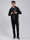 Rock.it Men Black Printed Round Neck Full Sleeve Winter Tracksuit