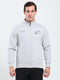 Rock.it Men Grey Solid Mock Neck Full Sleeve Sweatshirt