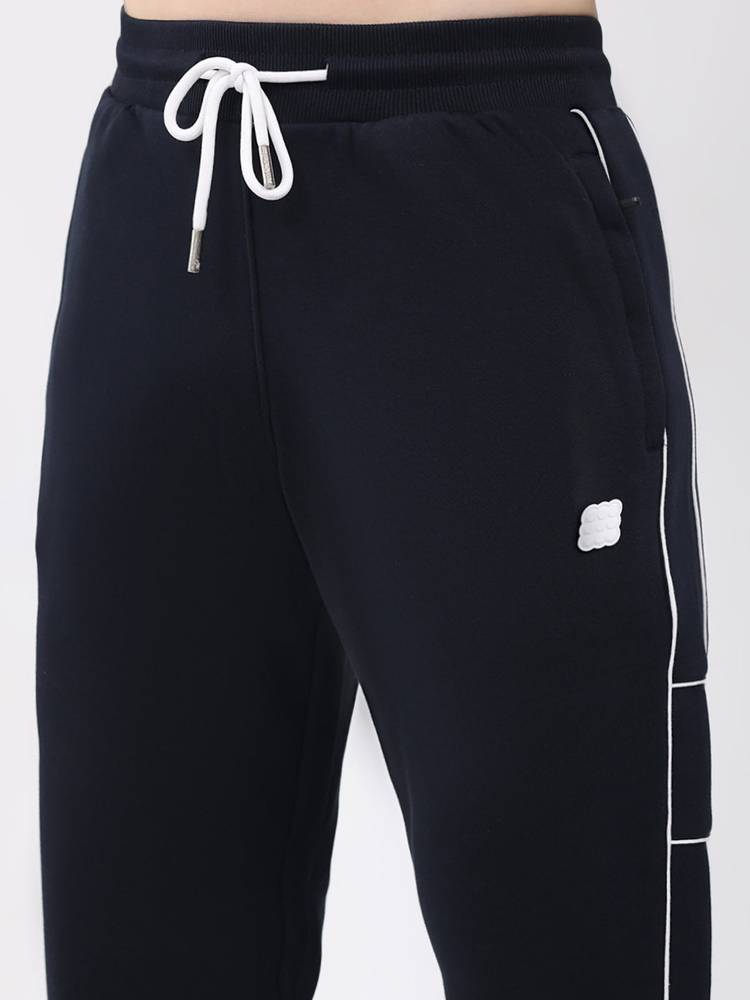 Rock.it Men Navy Blue Solid Regular Fit Winter Lower