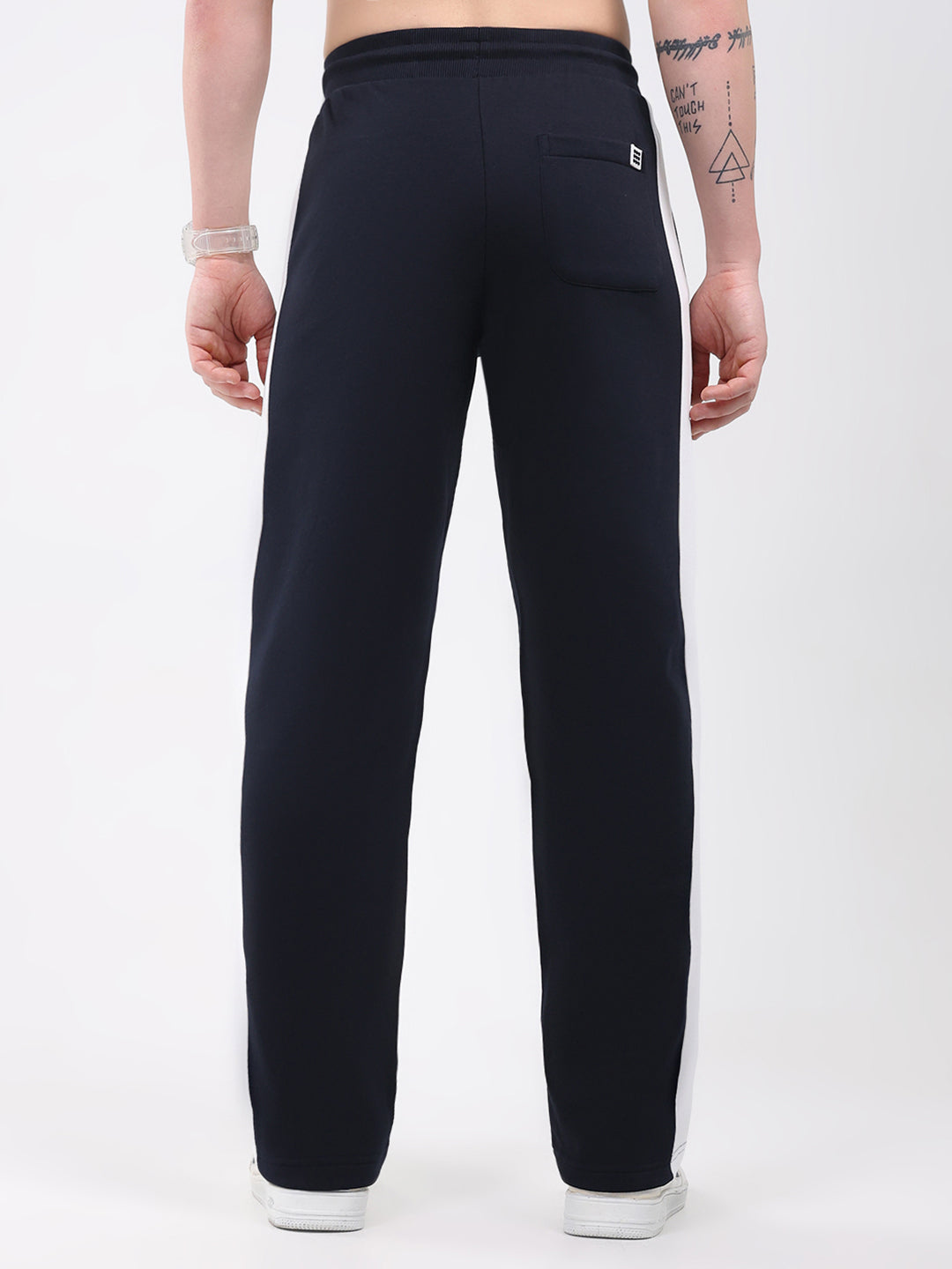 Rock.it Men Navy Blue Solid Regular Fit Winter Lower