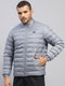 Rock.it Men Grey Solid Collar Full Sleeve Jacket