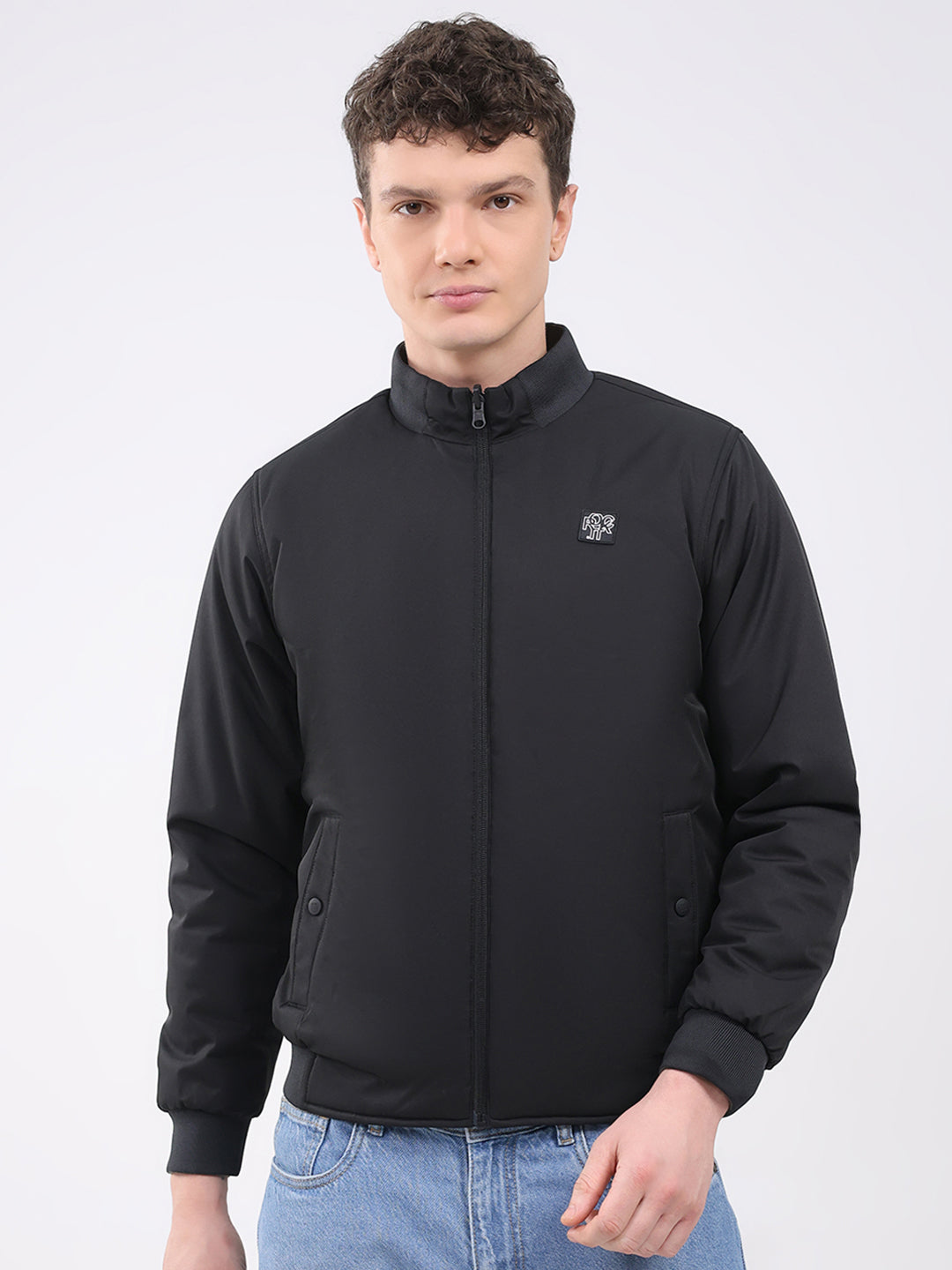 Rock.it Men Black Solid Hooded Full Sleeve Reversible Jacket