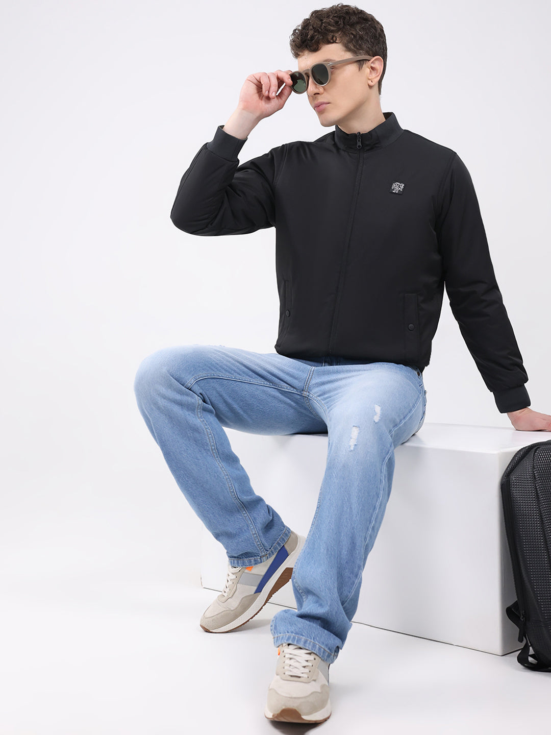 Rock.it Men Black Solid Hooded Full Sleeve Reversible Jacket