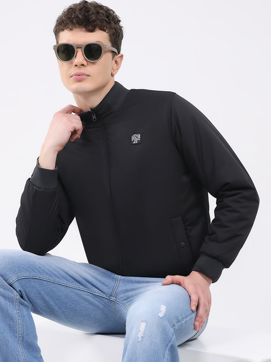 Rock.it Men Black Solid Hooded Full Sleeve Reversible Jacket
