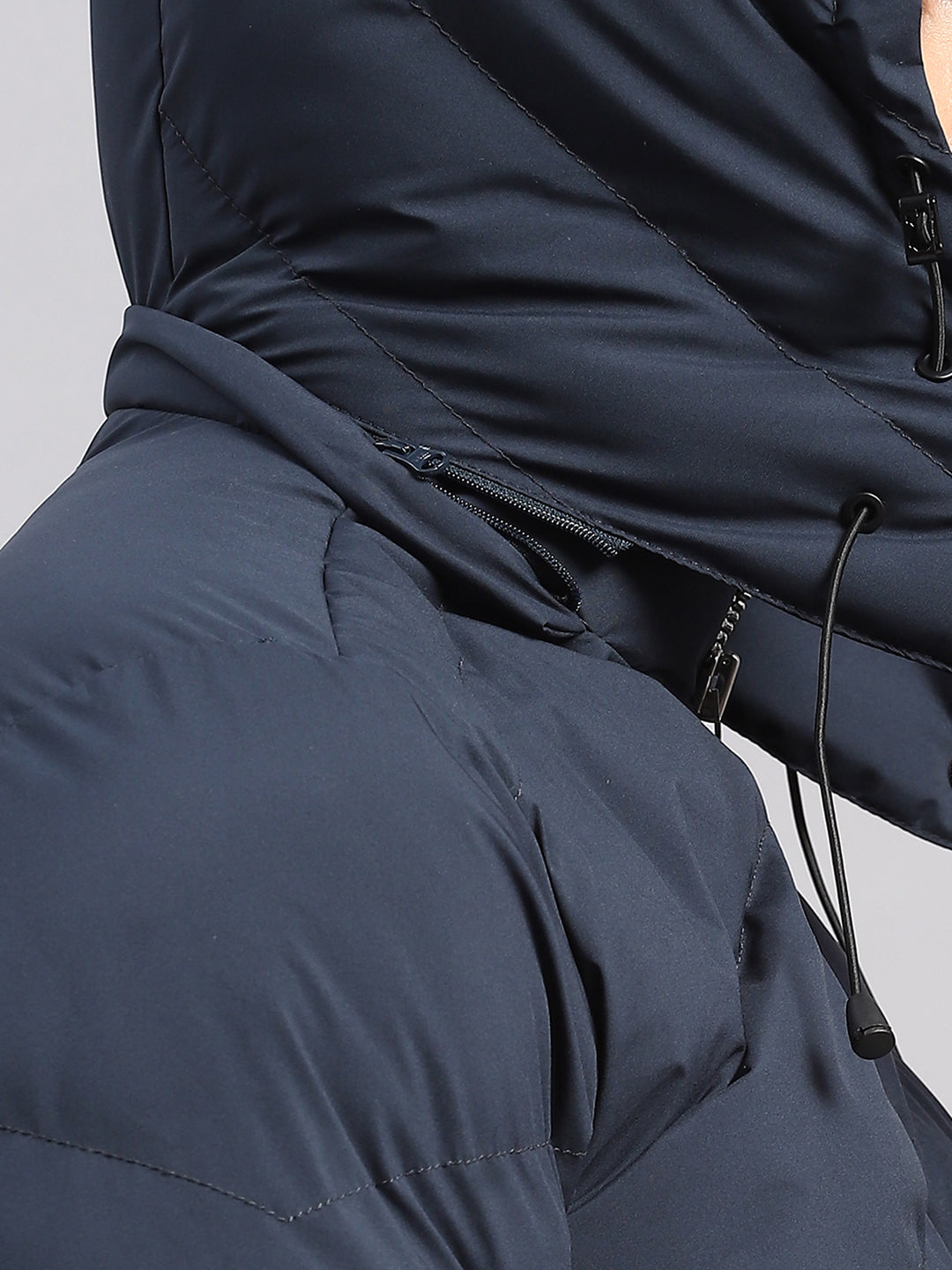 Rock.it Men Blue Solid Collar Full Sleeve Jacket