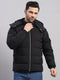 Rock.it Men Black Solid Collar Full Sleeve Jacket