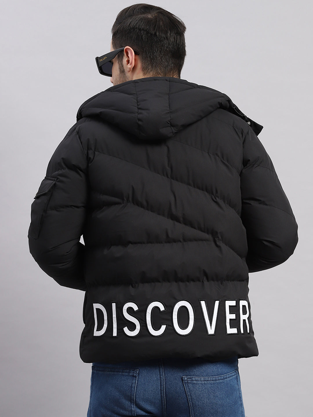 Rock.it Men Black Solid Collar Full Sleeve Jacket