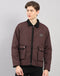 Rock.it Men Maroon Solid Collar Full Sleeve Jacket