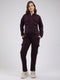 Rock.it Women Maroon Solid Mock Neck Full Sleeve Winter Tracksuit